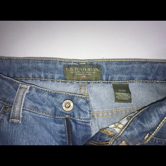 US POLO ASSN women’s blue denim boot cut jean sz 9/10 - Picture 2 of 5